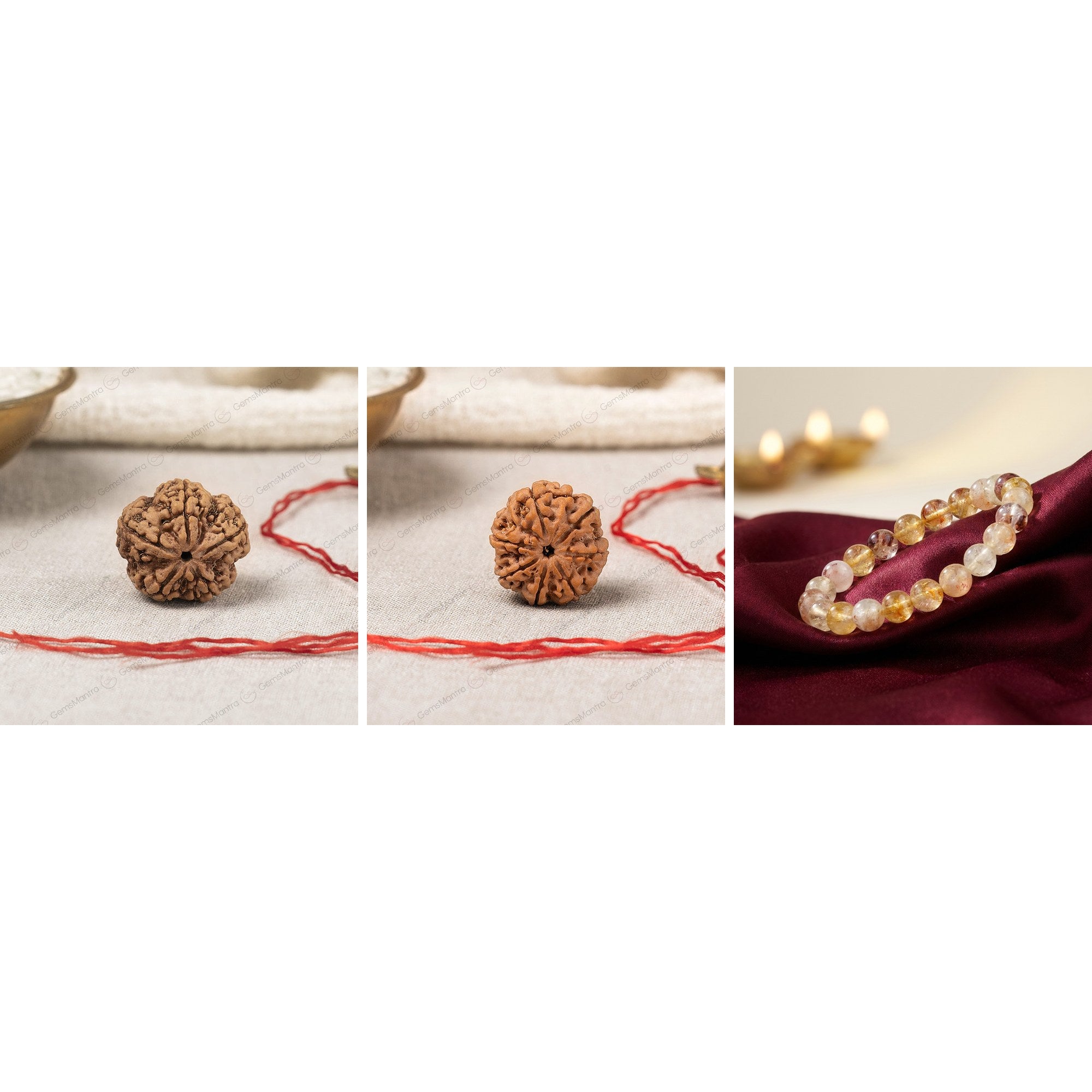 Complete Abundance Kit — 5 & 7 Mukhi Rudraksha + Citrine Bracelet