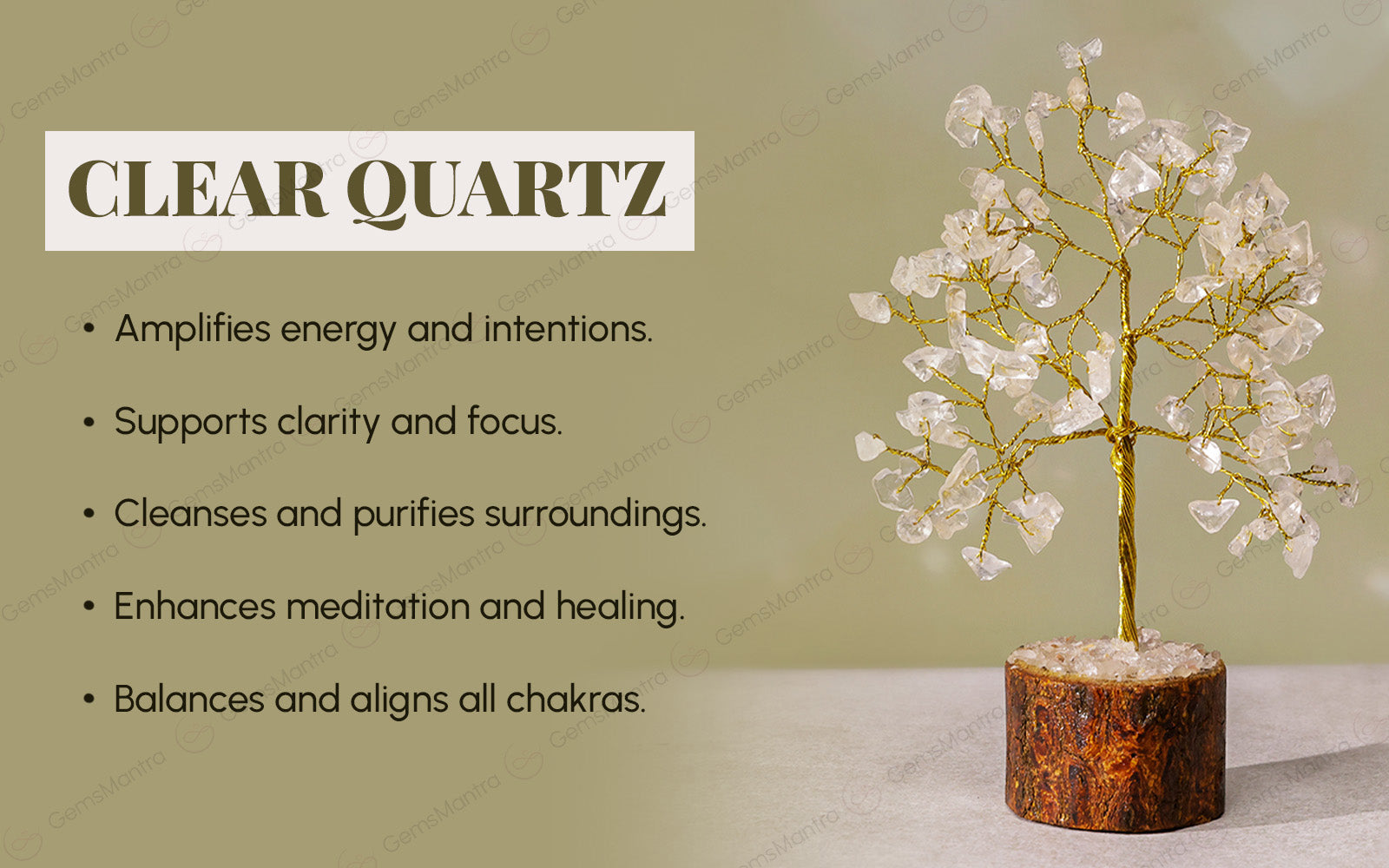 Small Crystal Quartz Tree