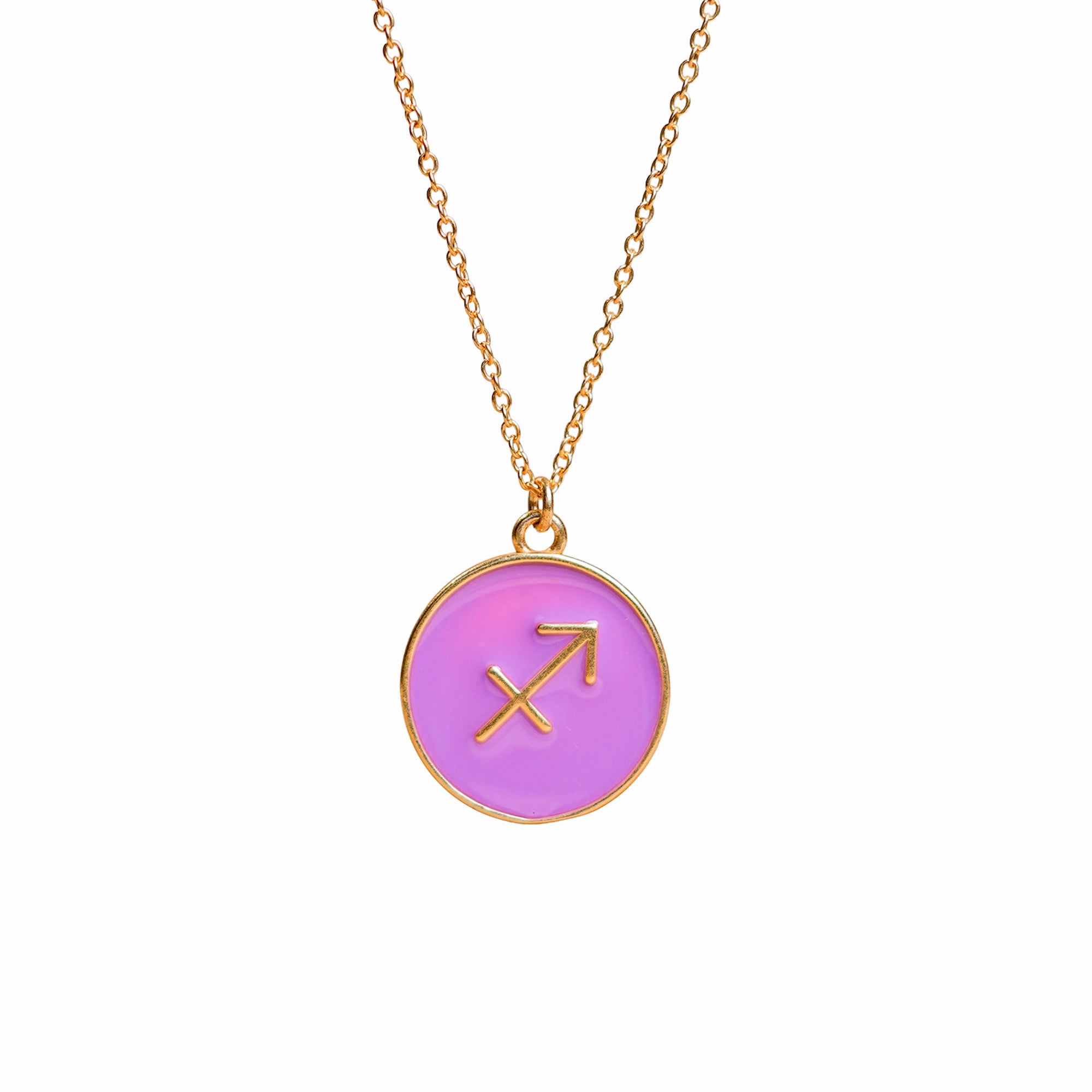 sagittarius zodiac enamel coin pendant