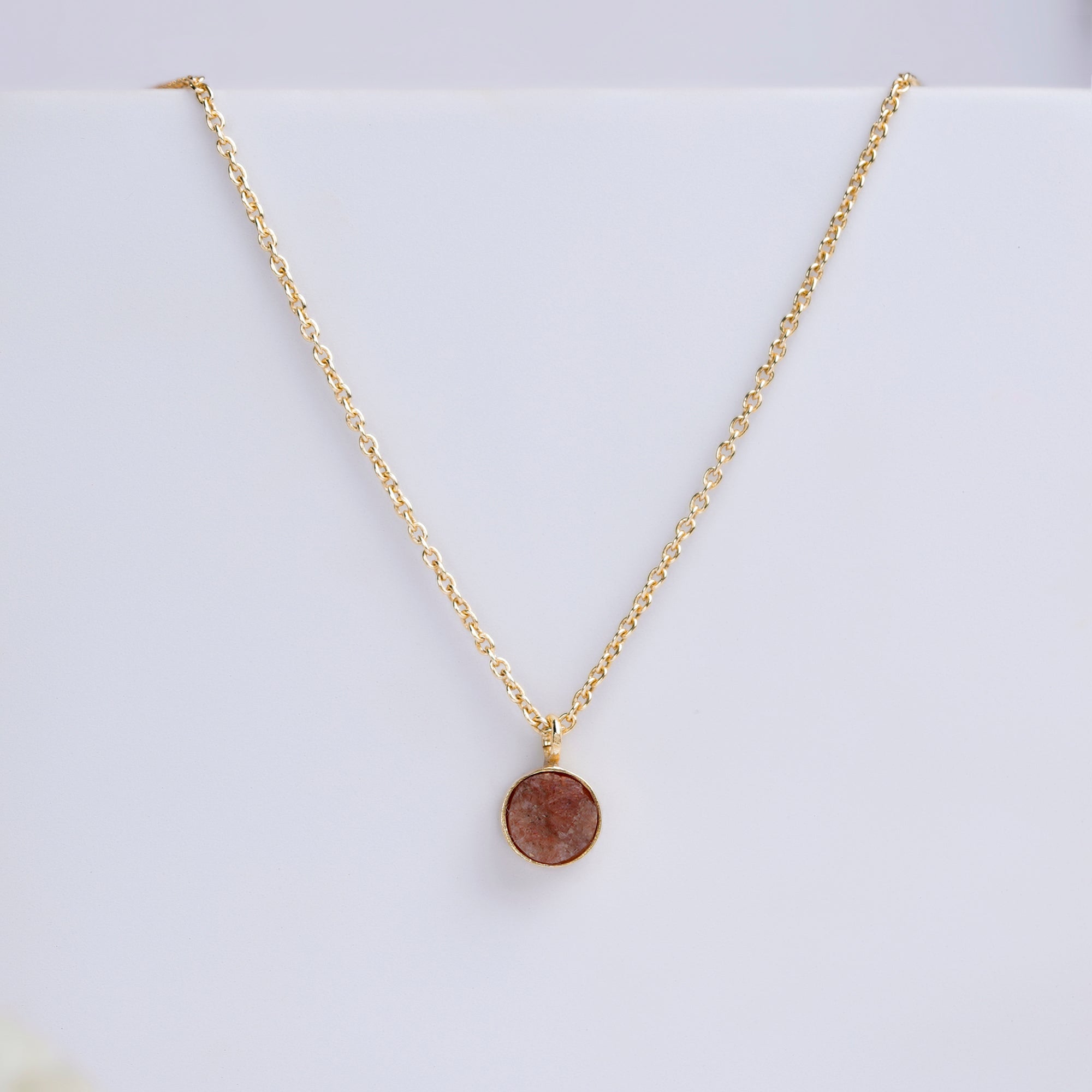 taurus zodiac pendant necklace sunstone birthstone charm