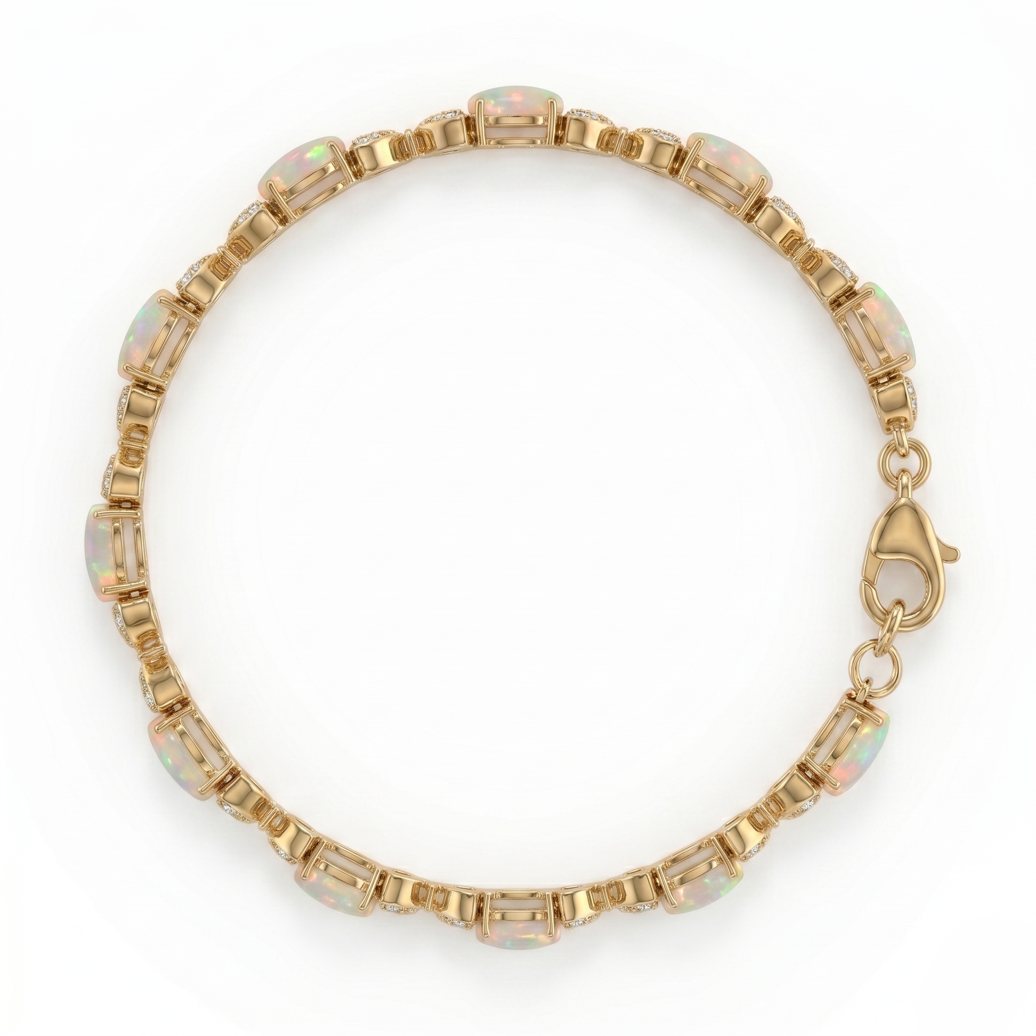 Women's 9KT Gold Opal Butterfly Bracelet