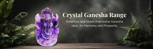 Harmony and Prosperity with Amethyst and Green Aventurine Ganesha