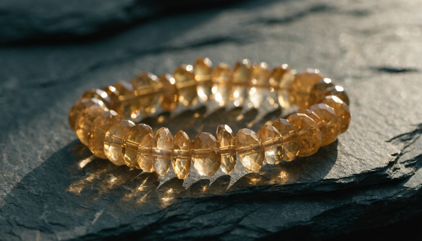 Natural Citrine crystal bracelet — GemsMantra