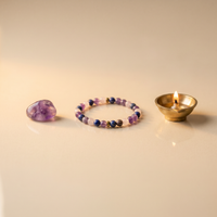 Mini crystal tumble bracelet and brass diya – Flat 999 Store collection