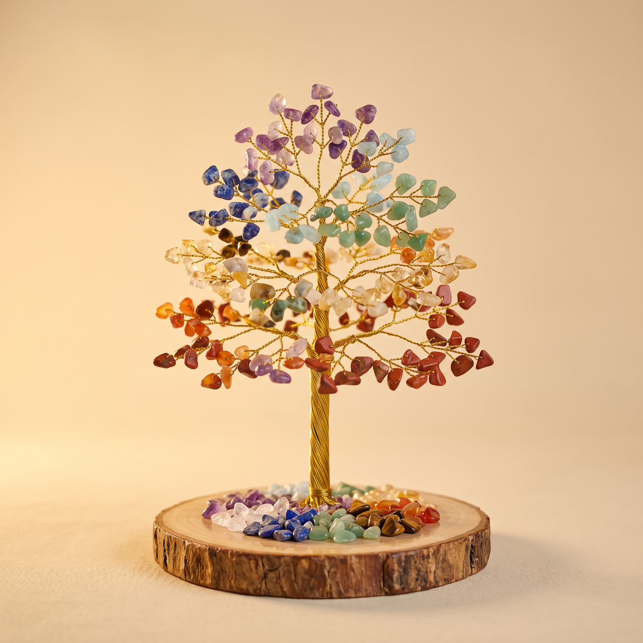 Seven chakra multicolor gemstone tree – Home Harmony collection