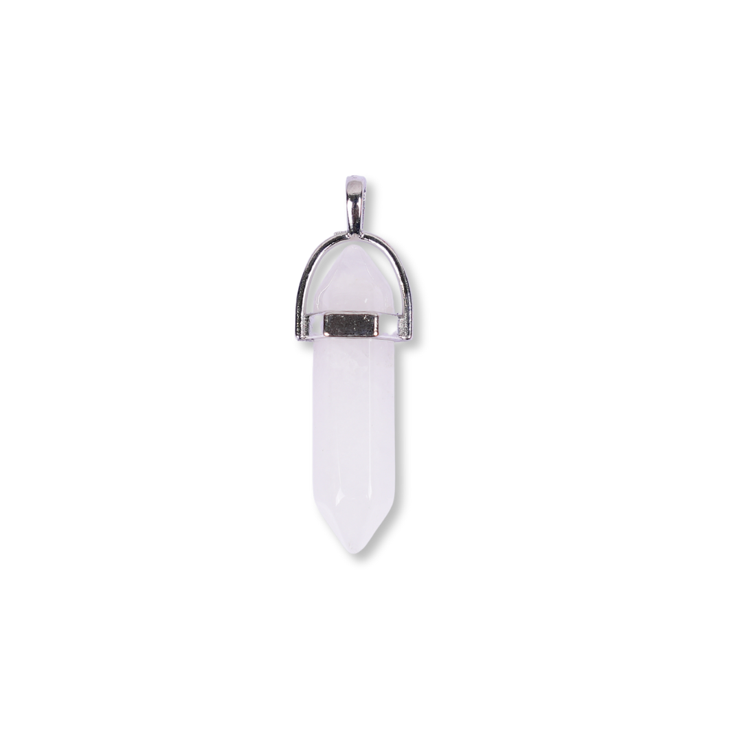 Clear Quartz Double Terminated Pencil Pendant