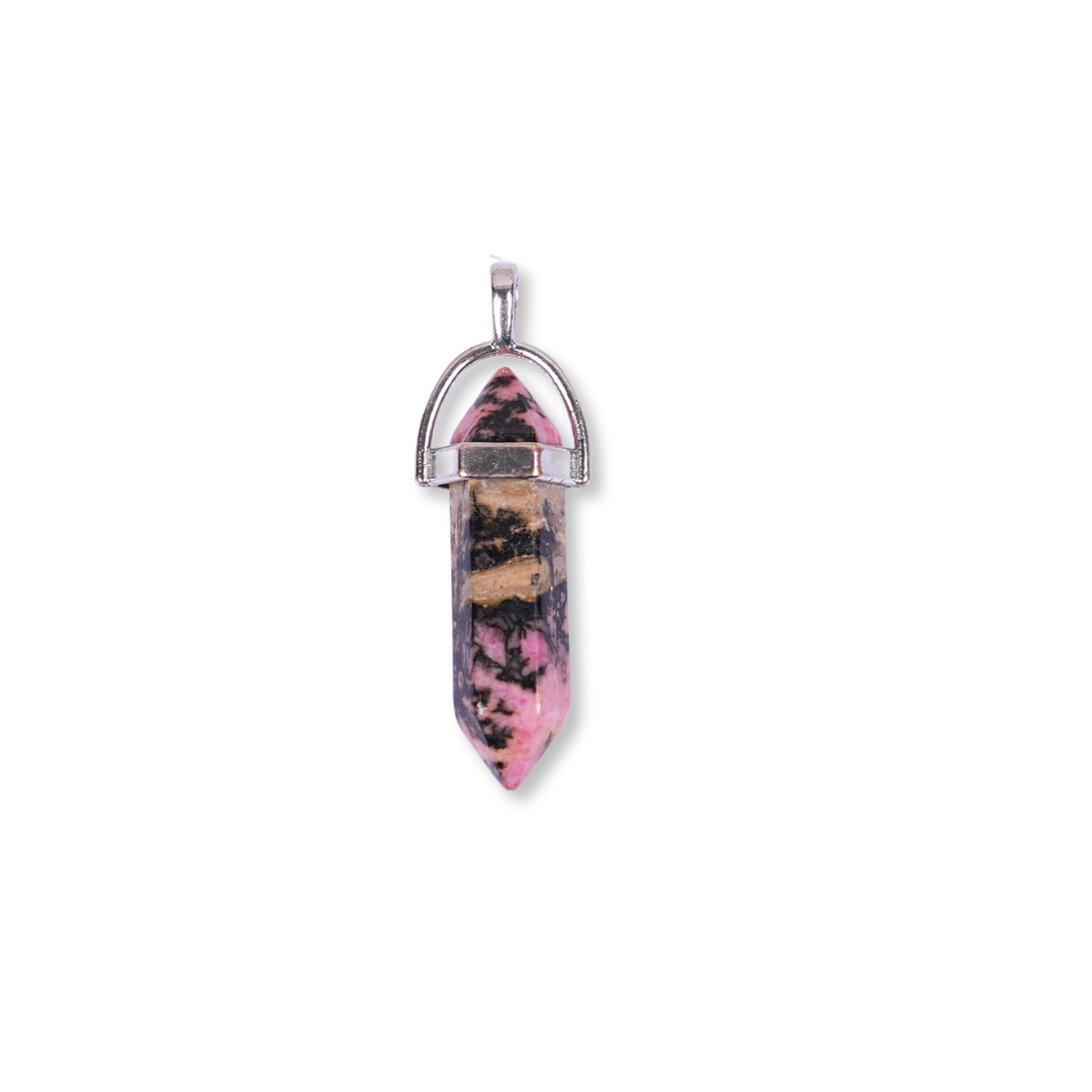 Rhodonite Double Terminated Pencil Pendant