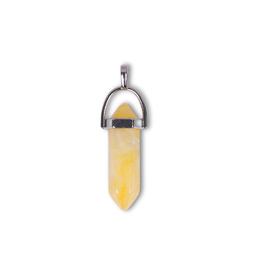 Citrine  Double Terminated Pencil Pendant