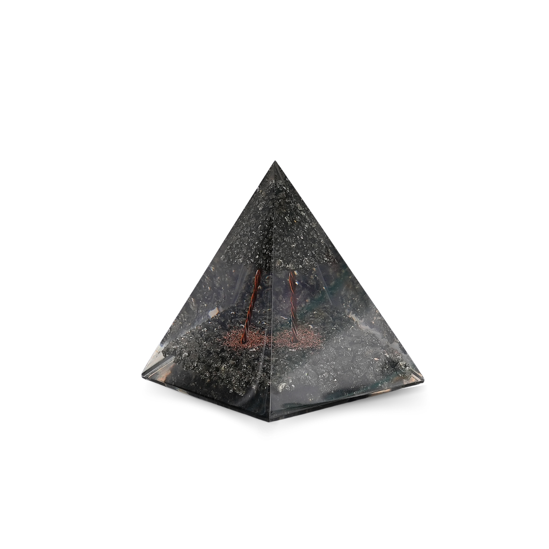 Pyrite Tree Orgonite Nubian Pyramid/Orgone Pyramid