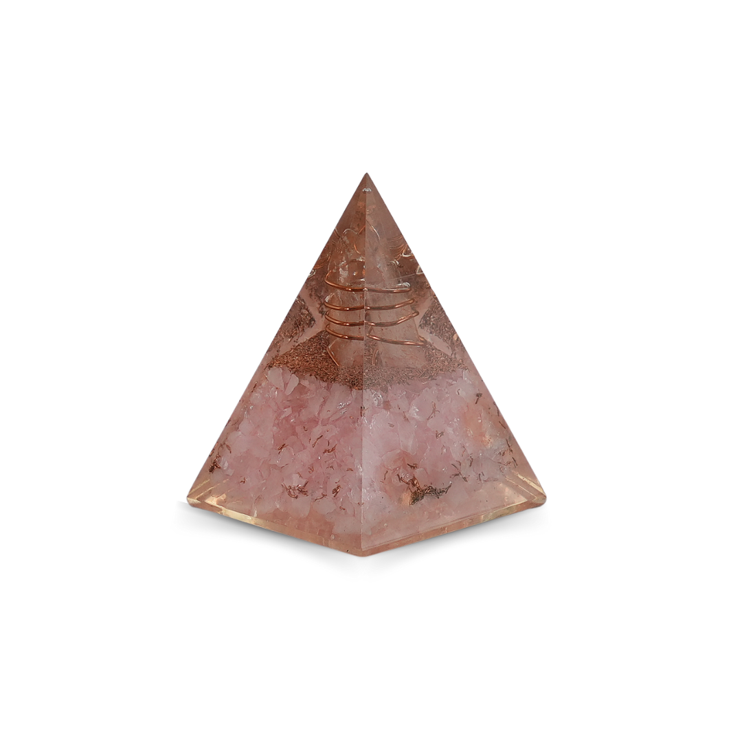 Rose Quartz Orgonite Nubian Pyramid/Orgone Pyramid