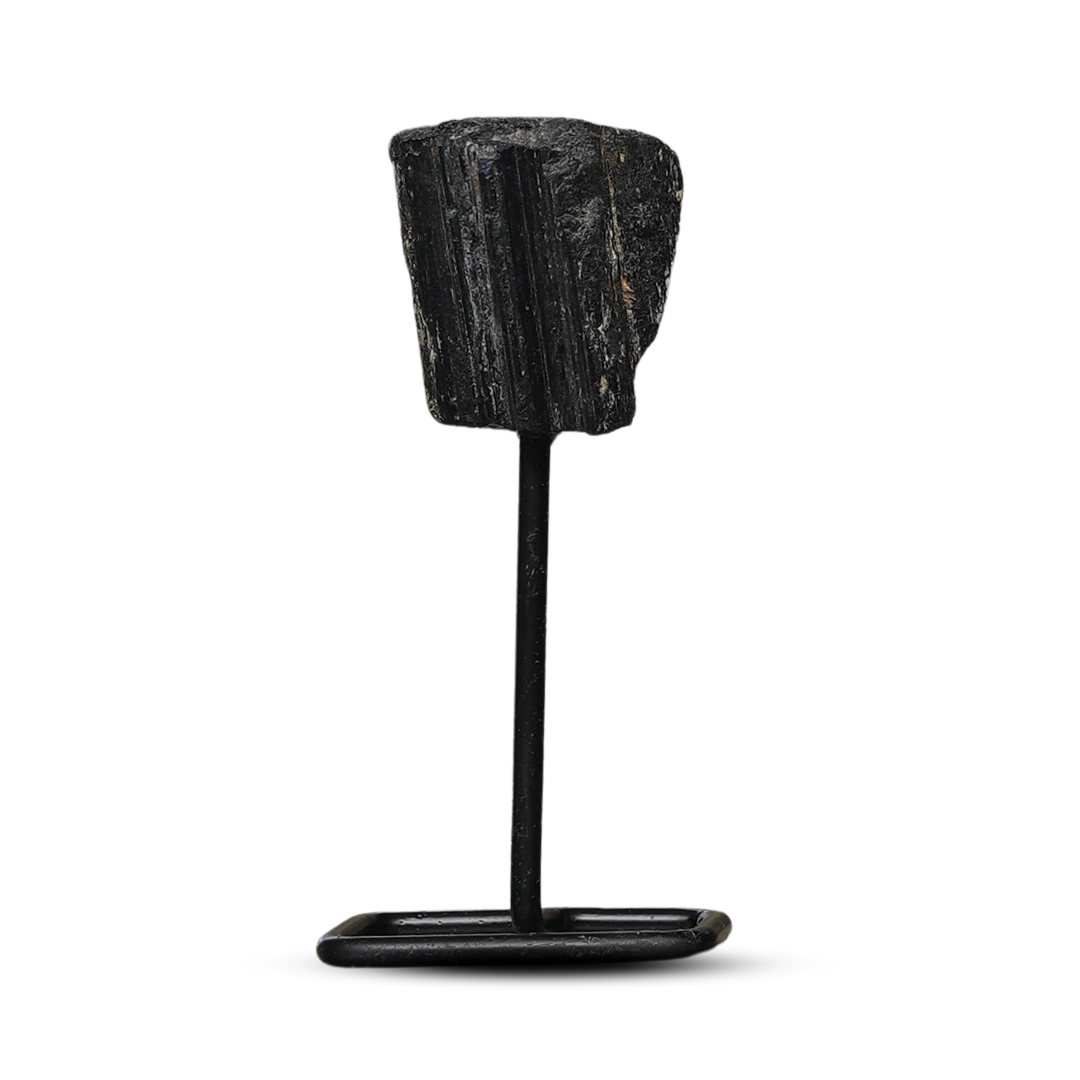 Black Tourmaline Raw Stone Stand – for Protection