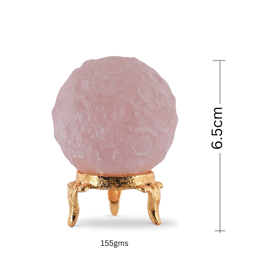 Rose Quartz Moon Sphere/Ball