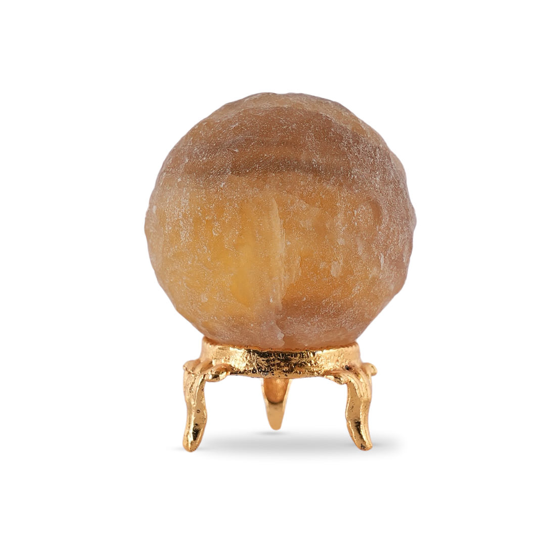 Yellow Fluorite Moon Sphere/Ball