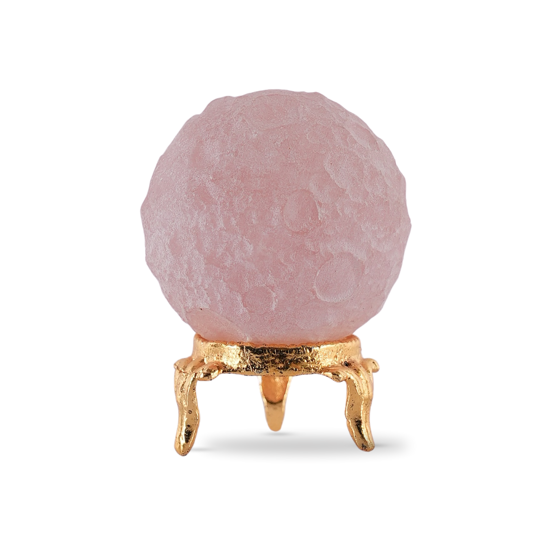 Rose Quartz Moon Sphere/Ball