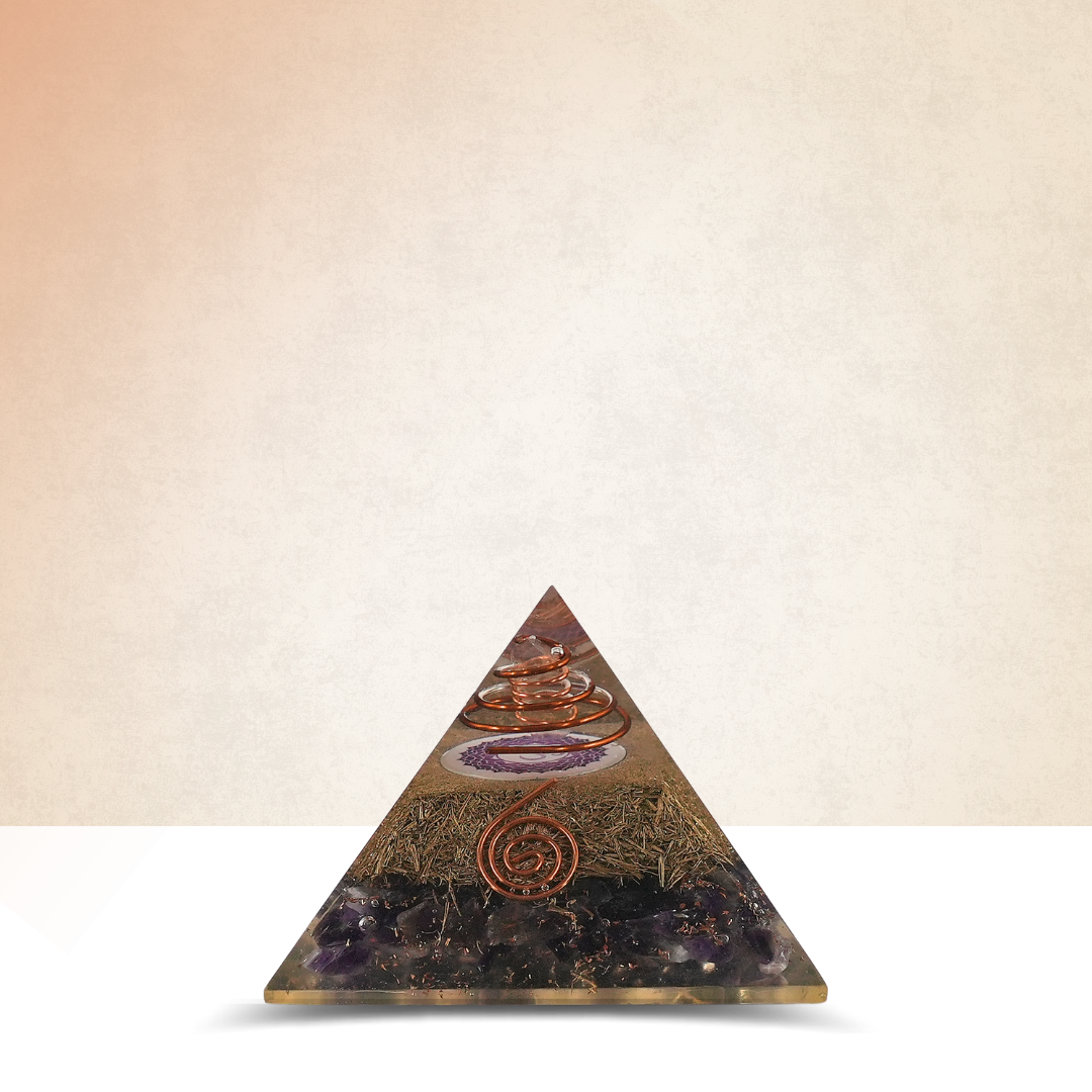 Amethyst Orgonite Pyramid/Orgone Pyramid