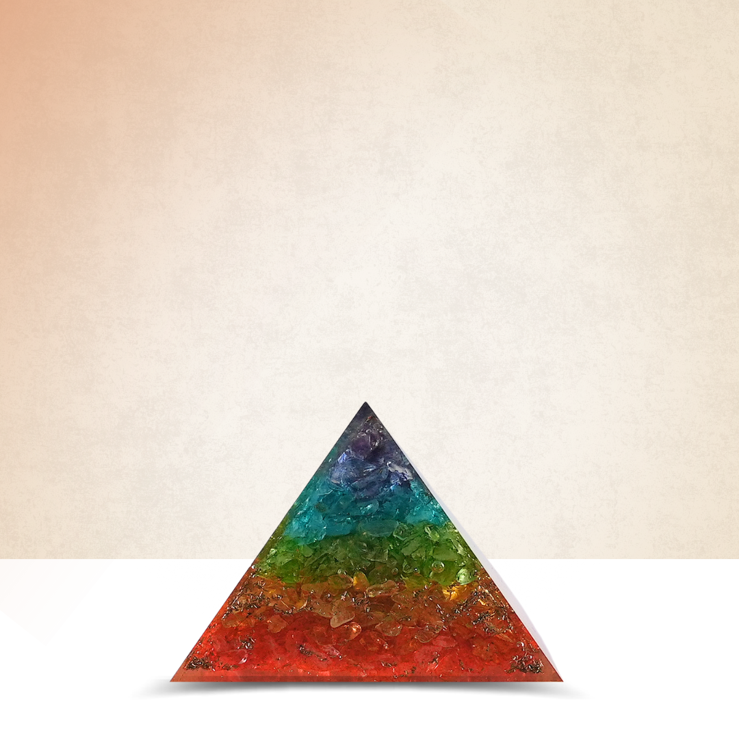 7 Chakra Orgonite Pyramid/Orgone Pyramid