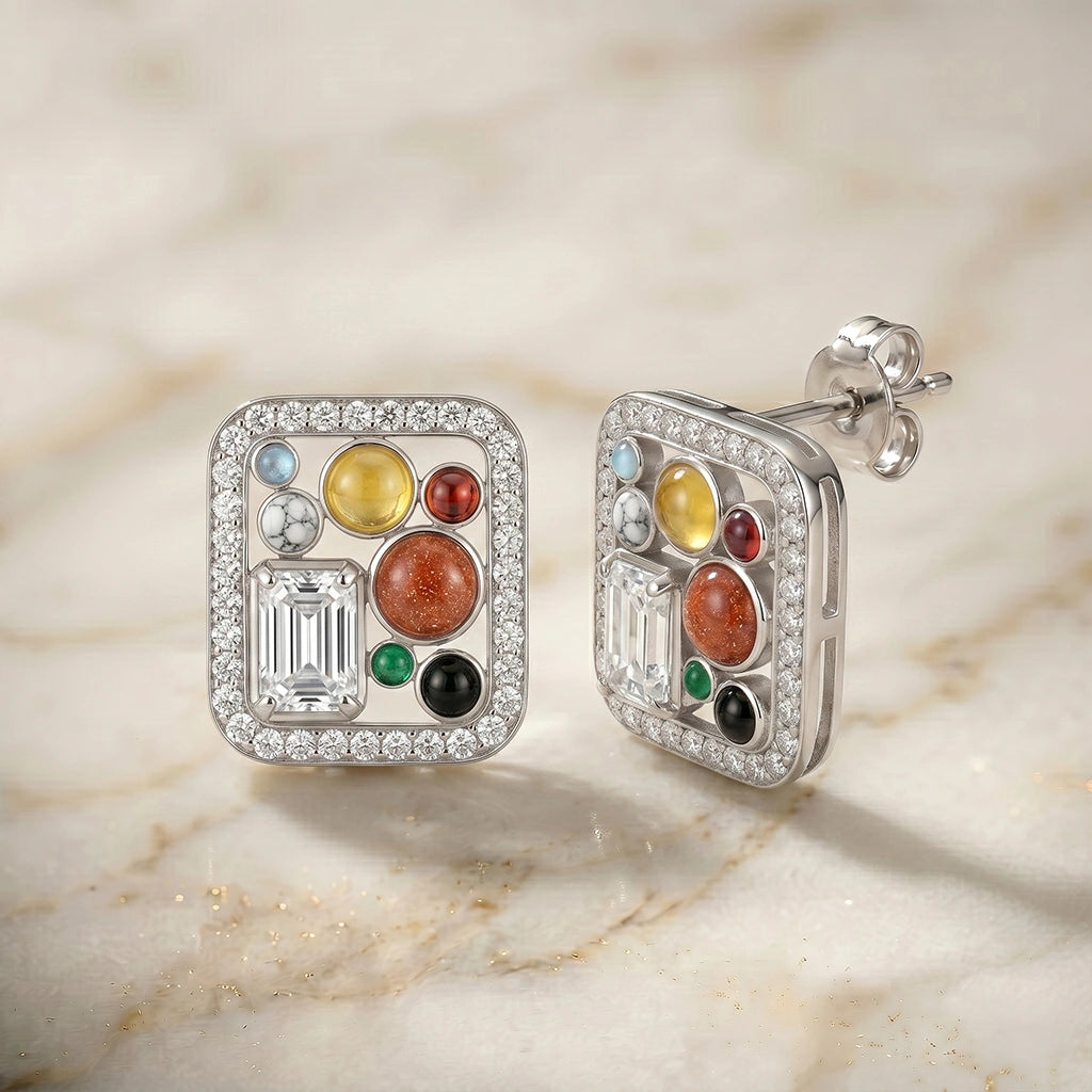 Navratna Style earrings