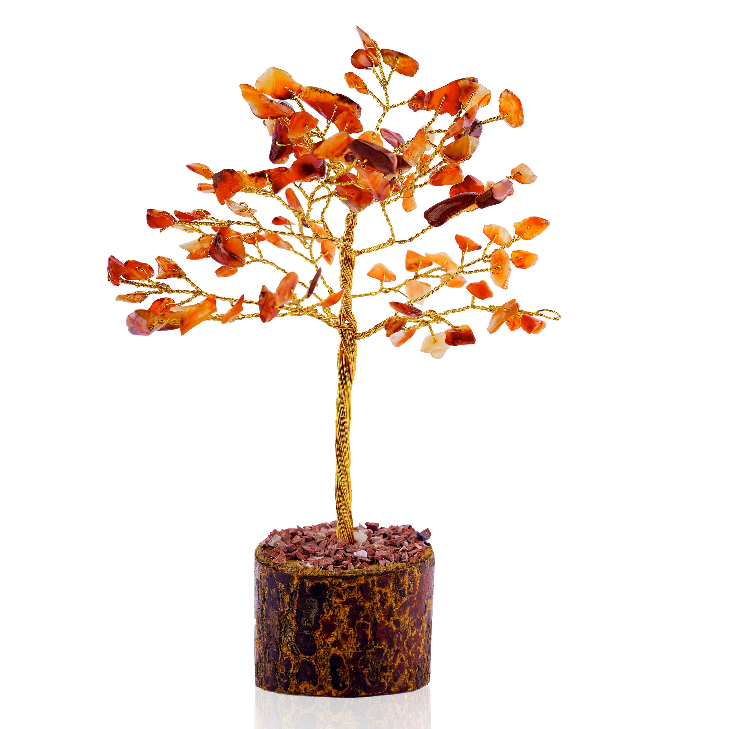  Carnelian Crystal Tree Gold