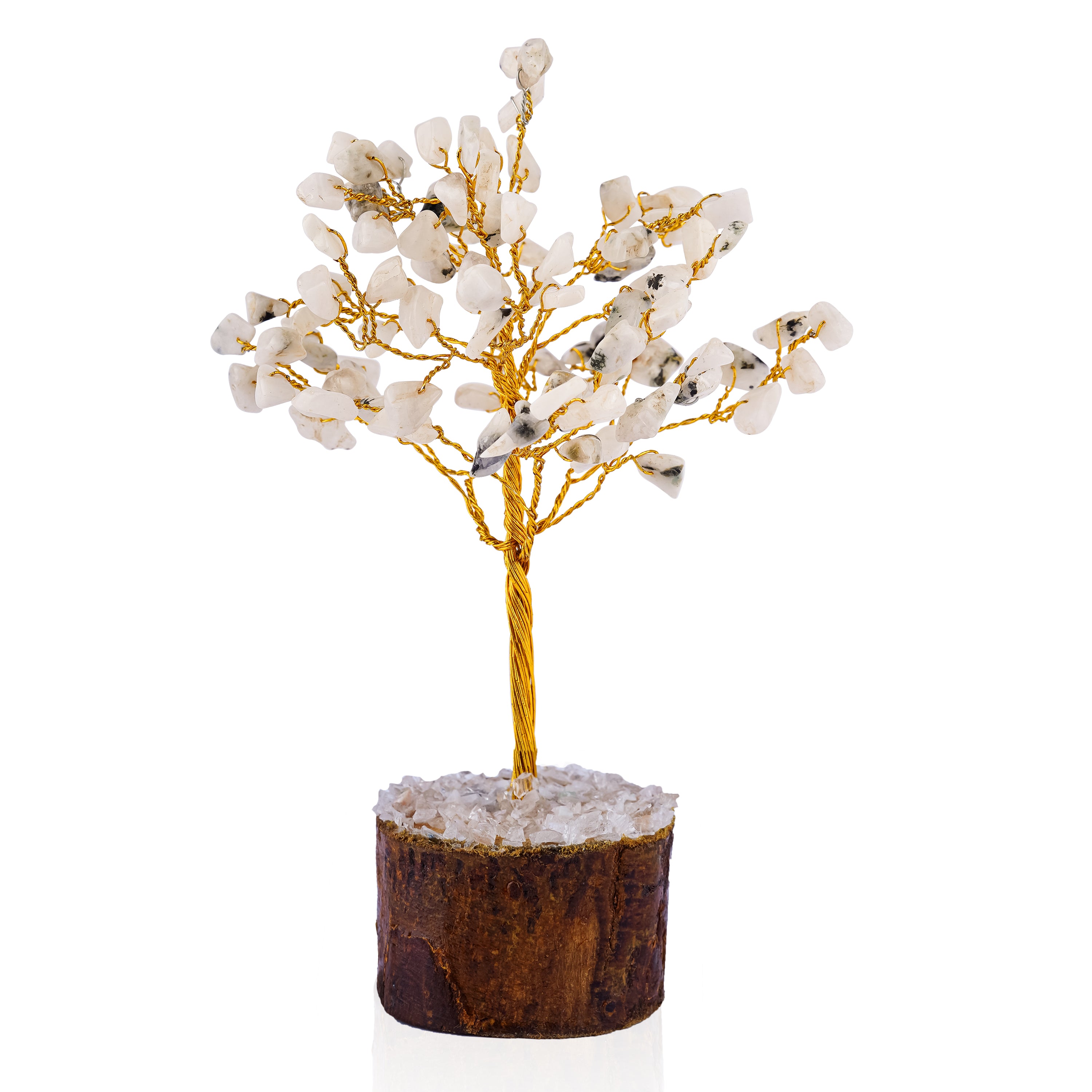 Rainbow Moonstone Crystal Tree Gold