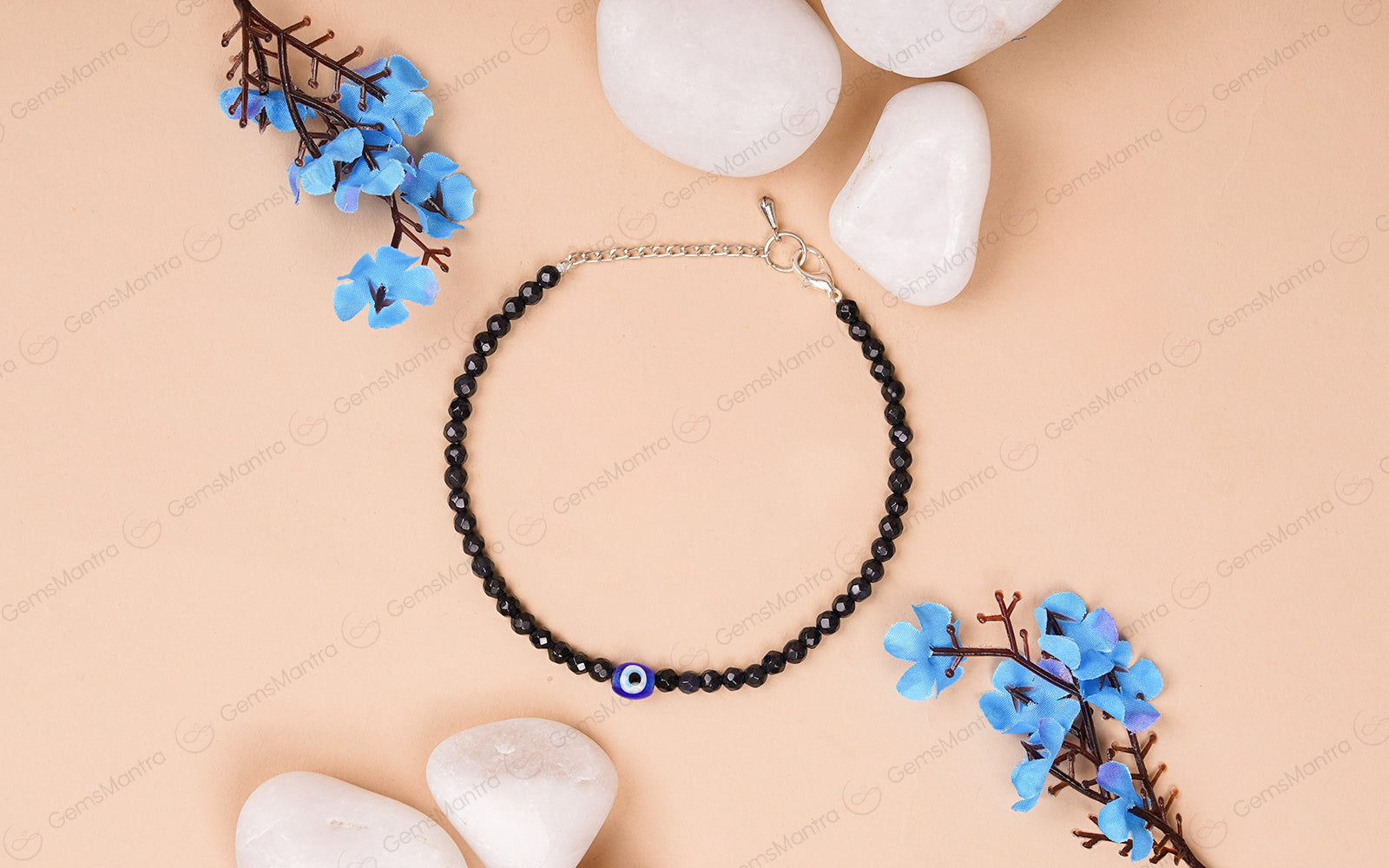 Black Evil Eye Anklet - Protection from Negativity & Unwanted Energies