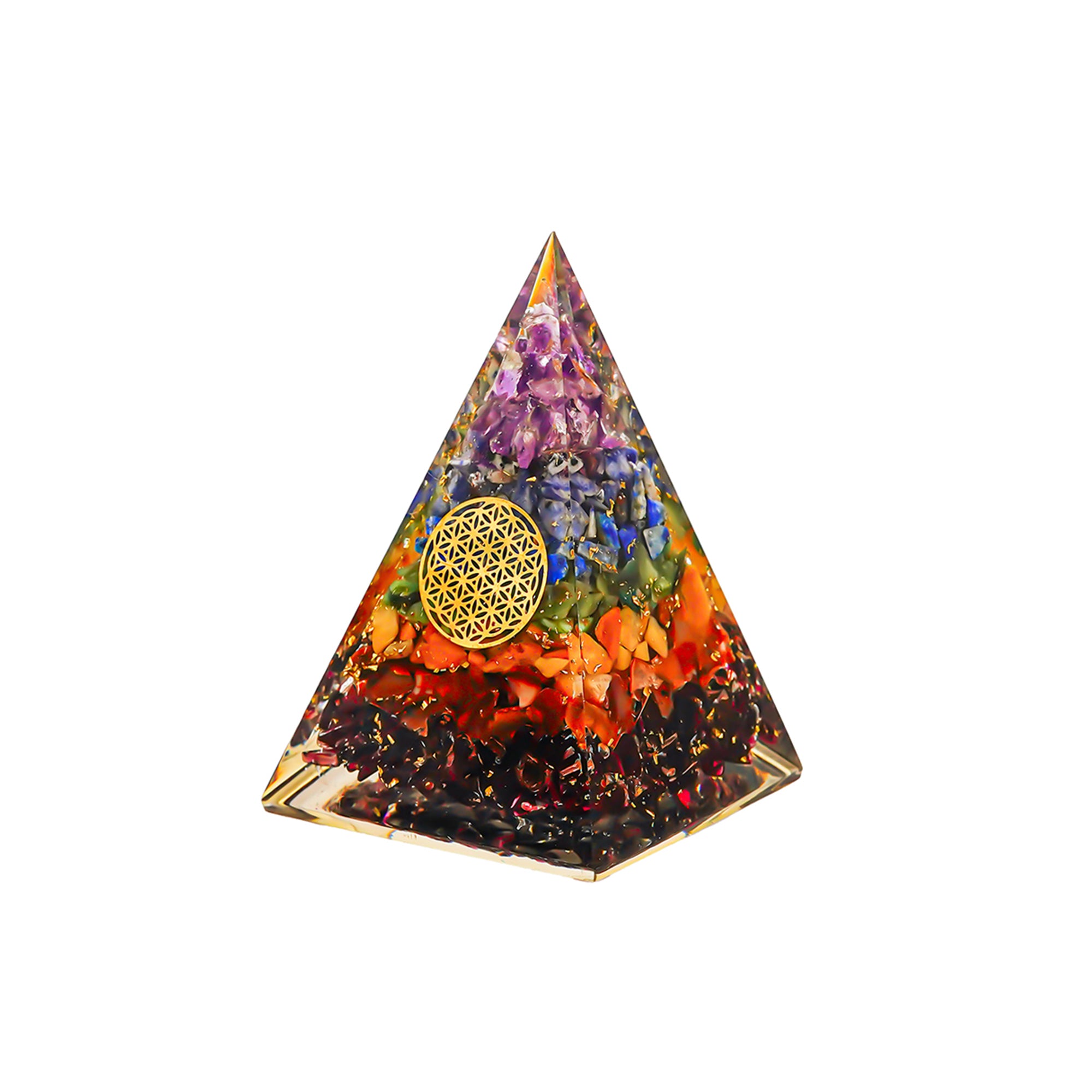 Seven Chakra Chips Nubian Pyramid – for Vastu