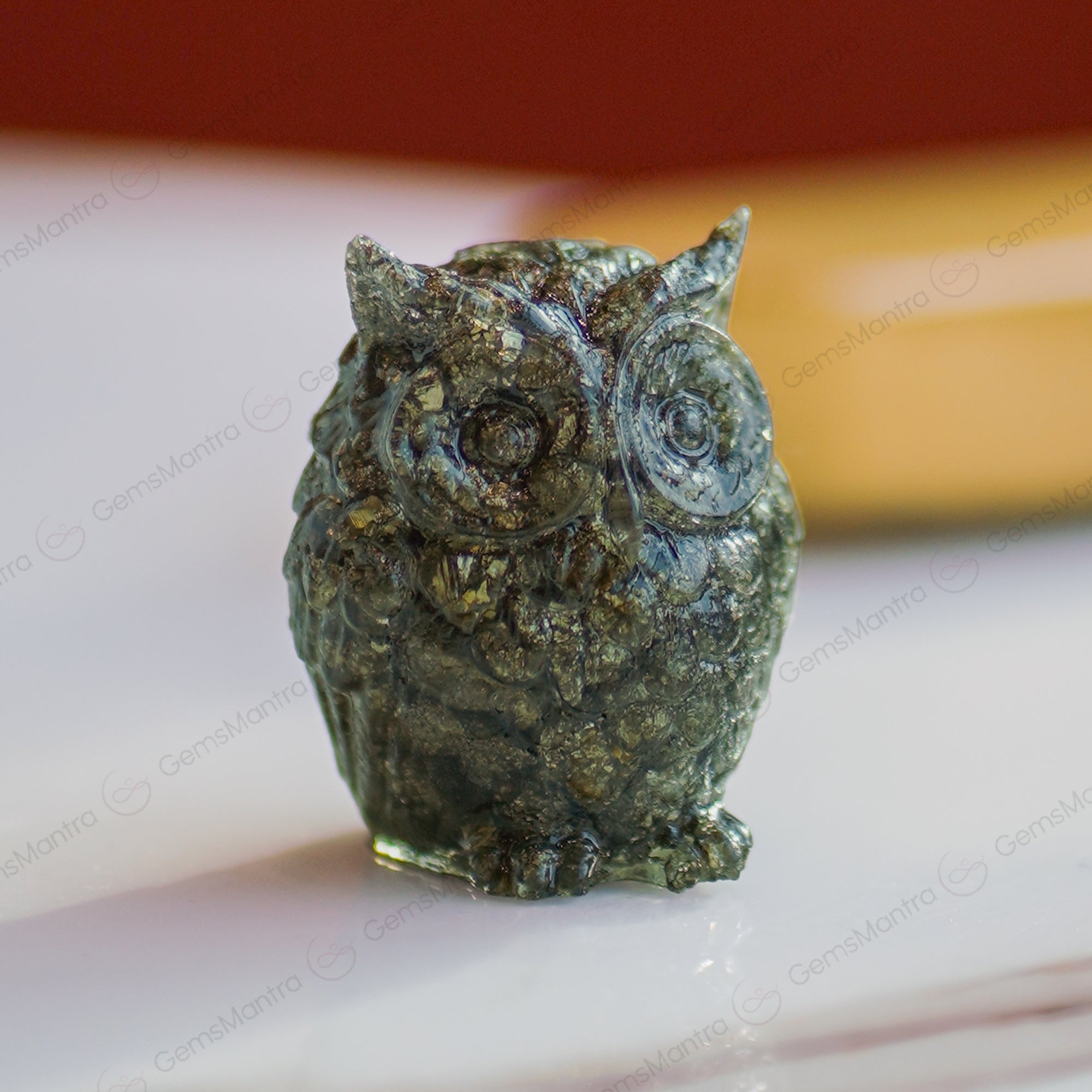 Pyrite Owl For Wealth, Wisdom & Protection