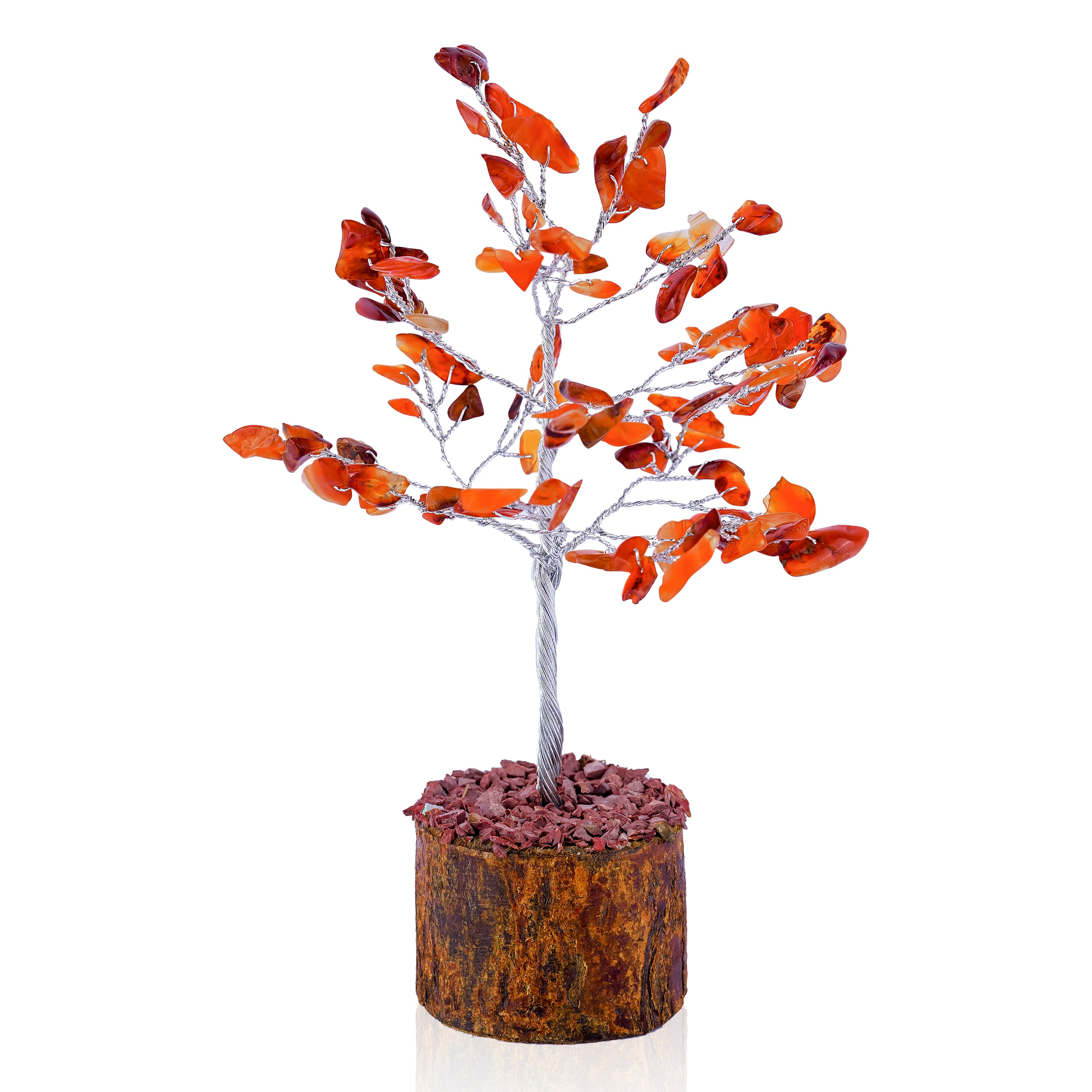  Carnelian Crystal Tree Silver