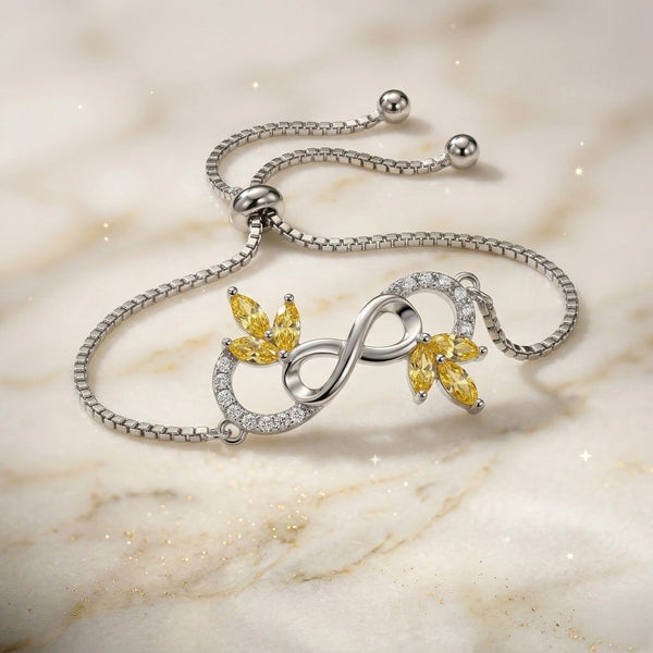 Infinity Butterfly Silver Bracelet
