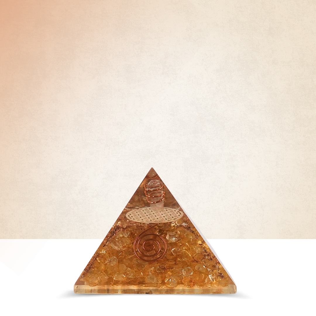 Citrine Orgonite Pyramid/Orgone Pyramid