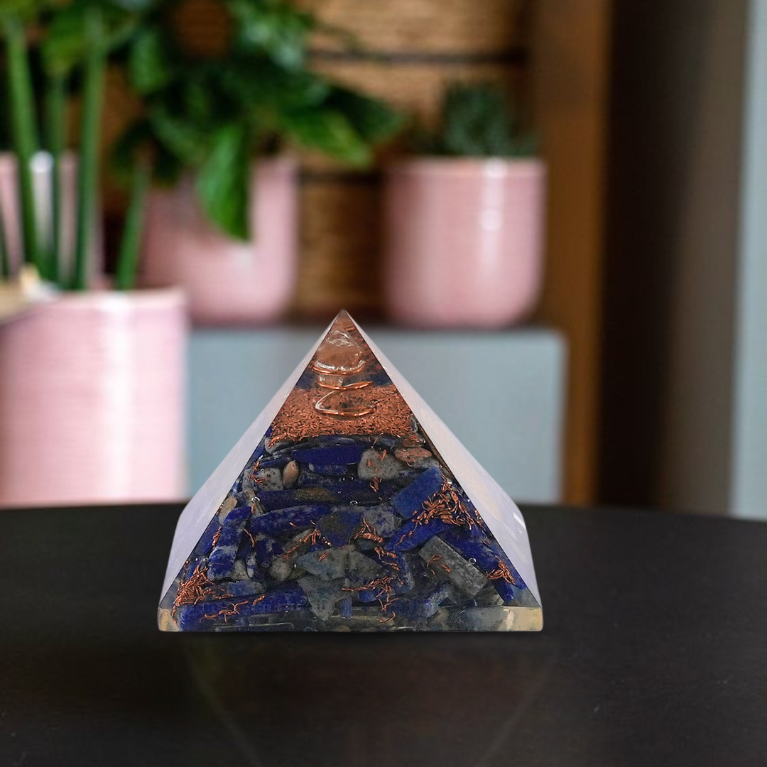 Lapis Lazuli Orgonite Pyramid/Orgone Pyramid