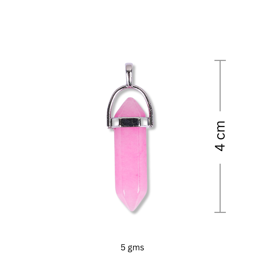 Pink Onyx Double Terminated Pencil Pendant