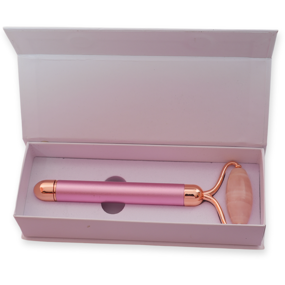 Rose Quartz Vibrating Face Massage Roller