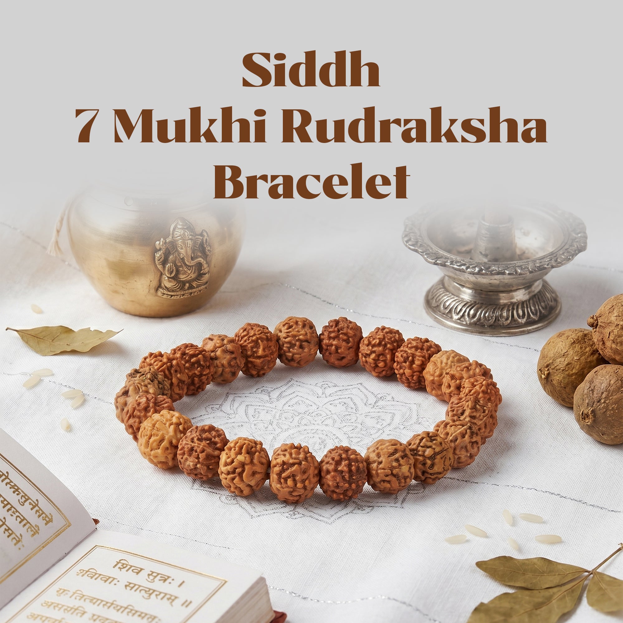 7 Mukhi Rudraksha Bracelet – Kashi Siddh Ritual Energized Nepali Bead