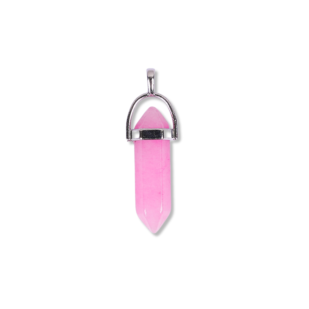 Pink Onyx Double Terminated Pencil Pendant