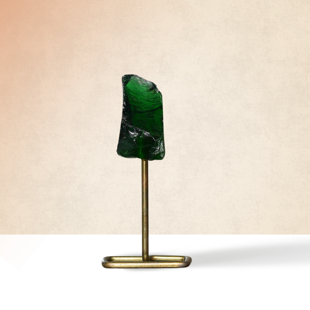 Green Obsidian Raw Stone Stand