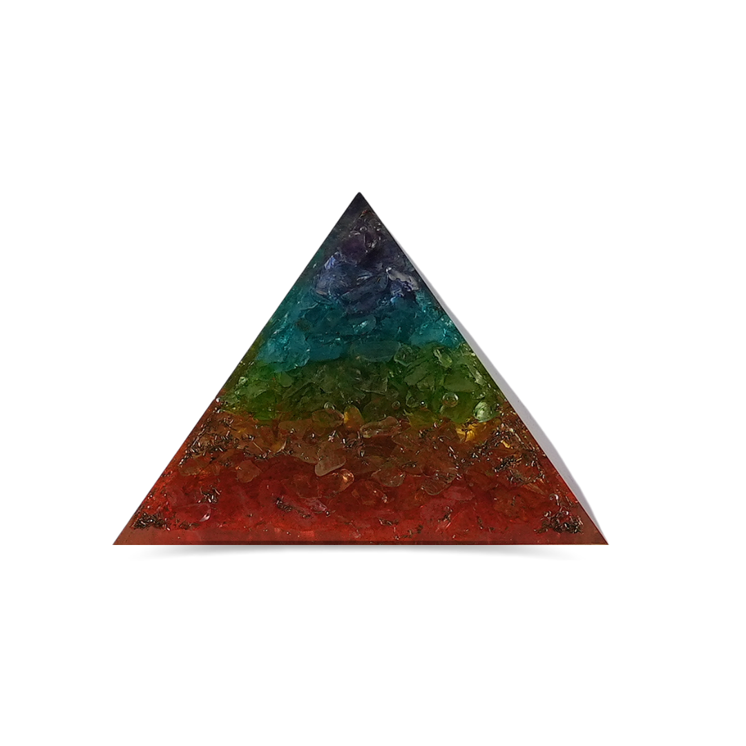 7 Chakra Orgonite Pyramid/Orgone Pyramid