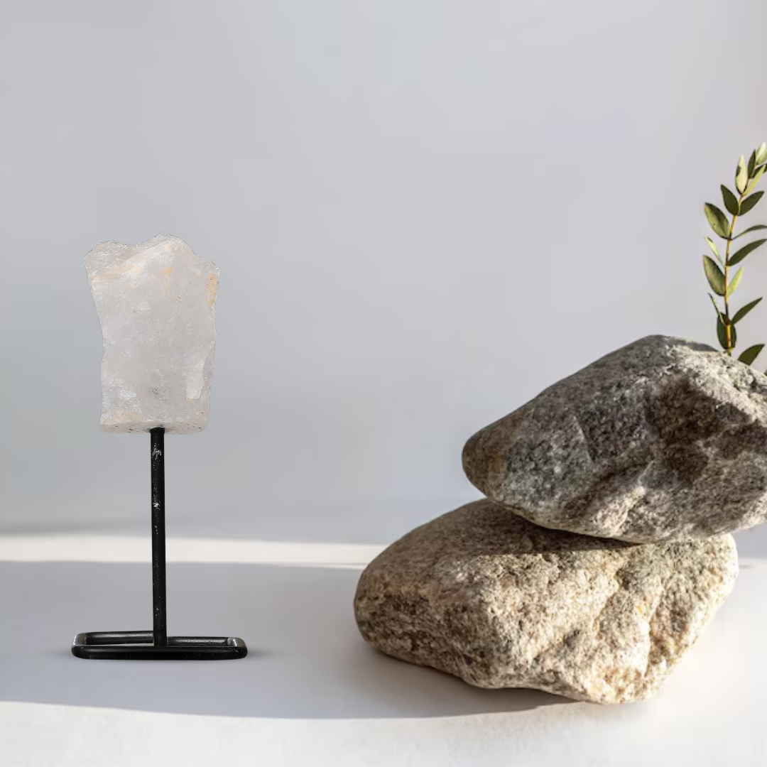 Clear Quartz Raw Stone Stand