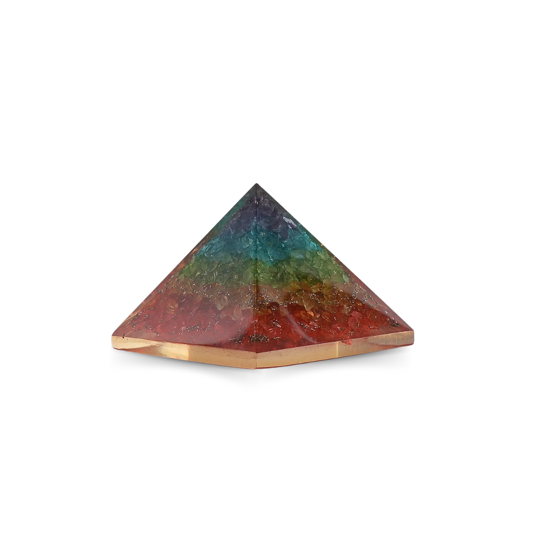 7 Chakra Orgonite Pyramid/Orgone Pyramid