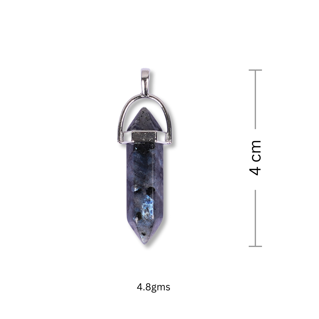 Larvikite Double Terminated Pencil Pendant