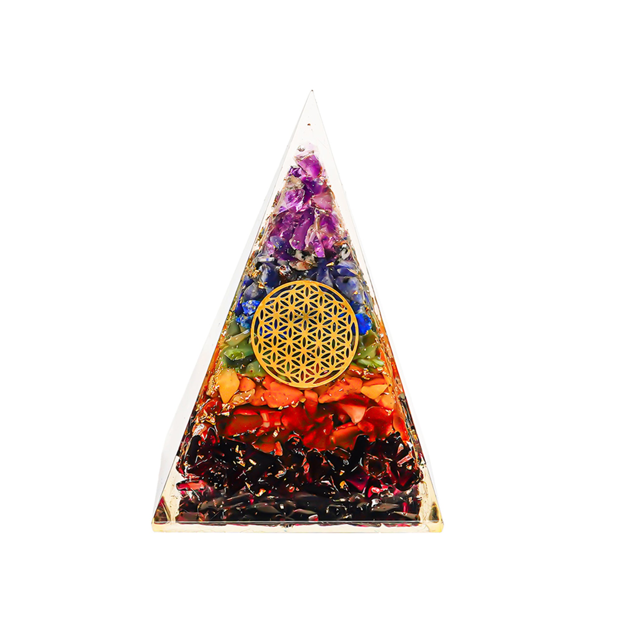 Seven Chakra Chips Nubian Pyramid – for Vastu