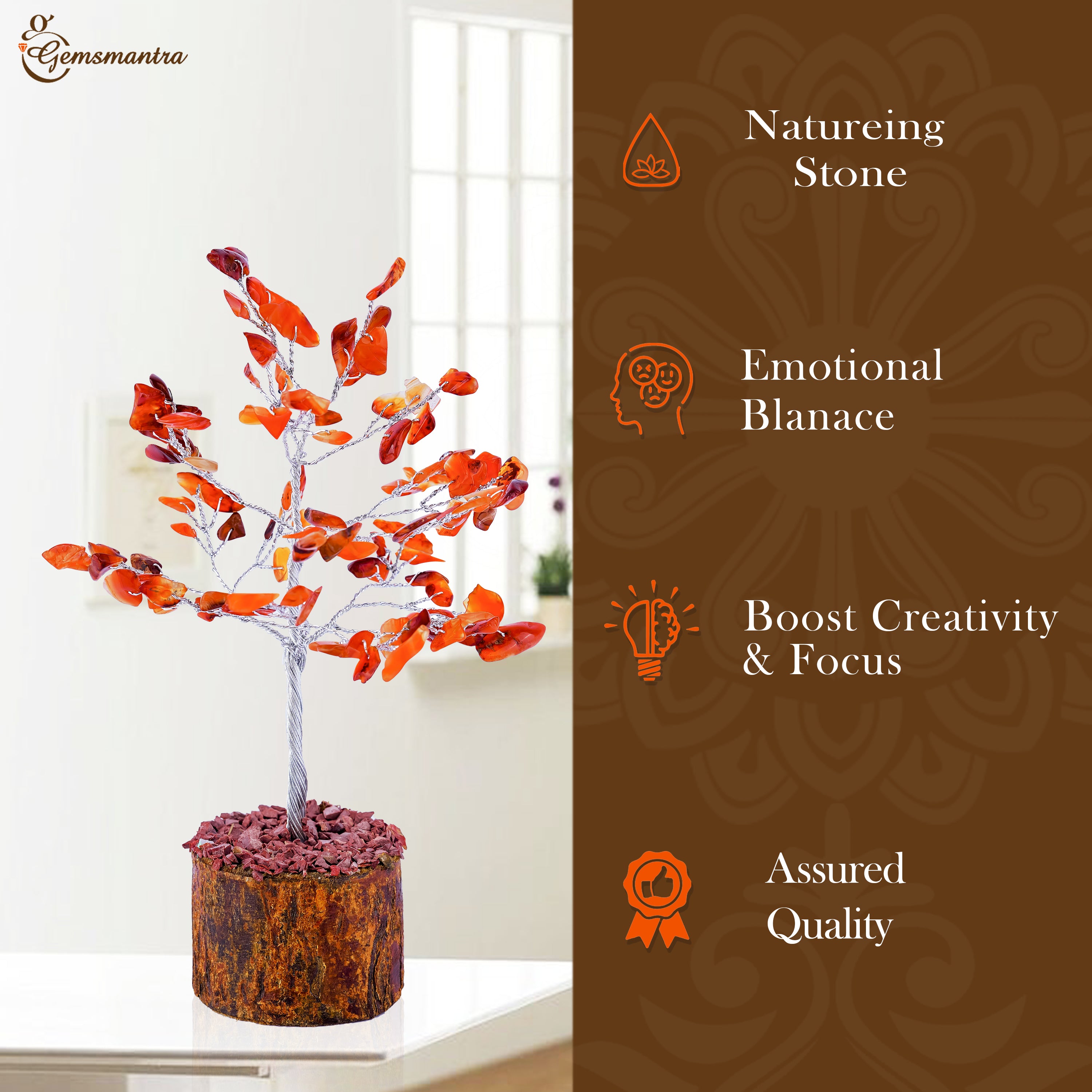 Small Carnelian Crystal Tree