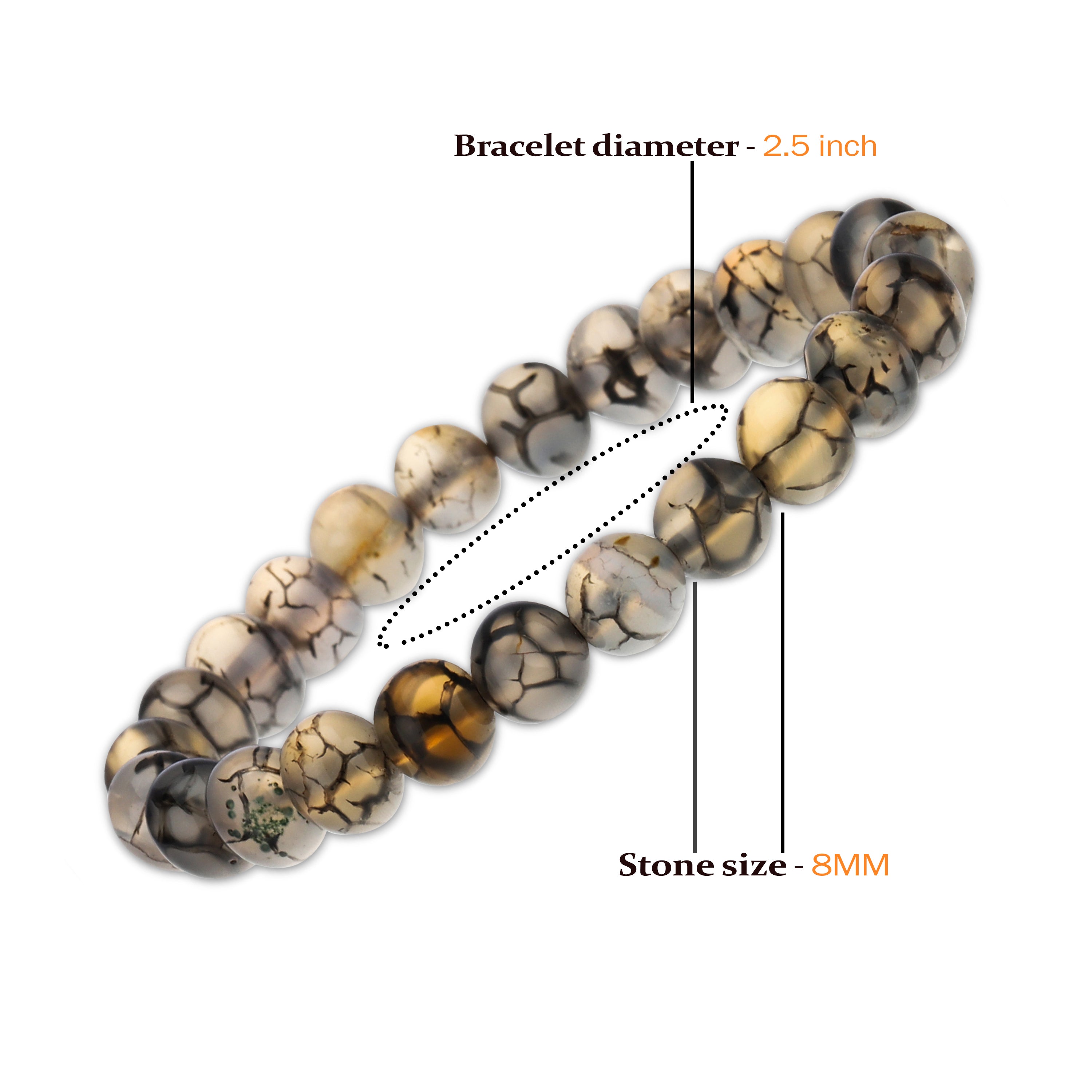 Dragon Vein Agate Bracelet