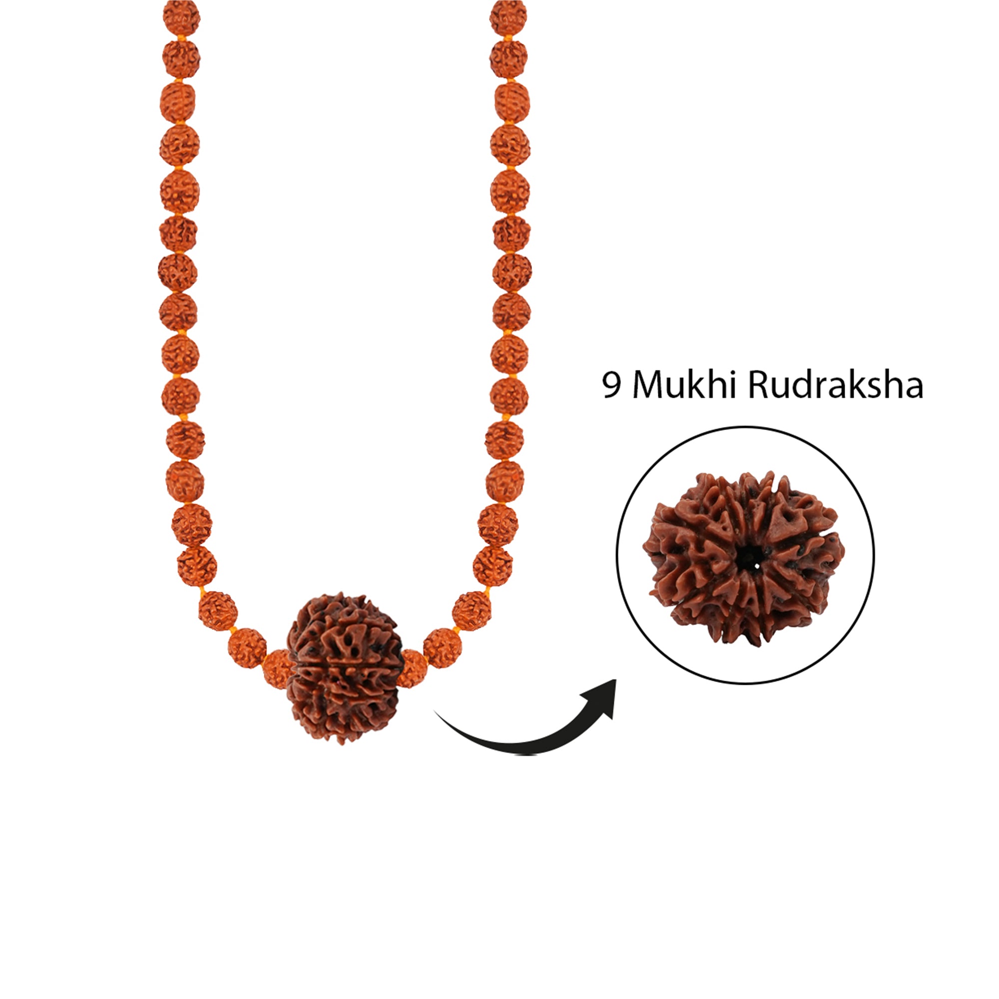 Navananda Rudraksha Mala – 5 & 9 Mukhi Rudraksha