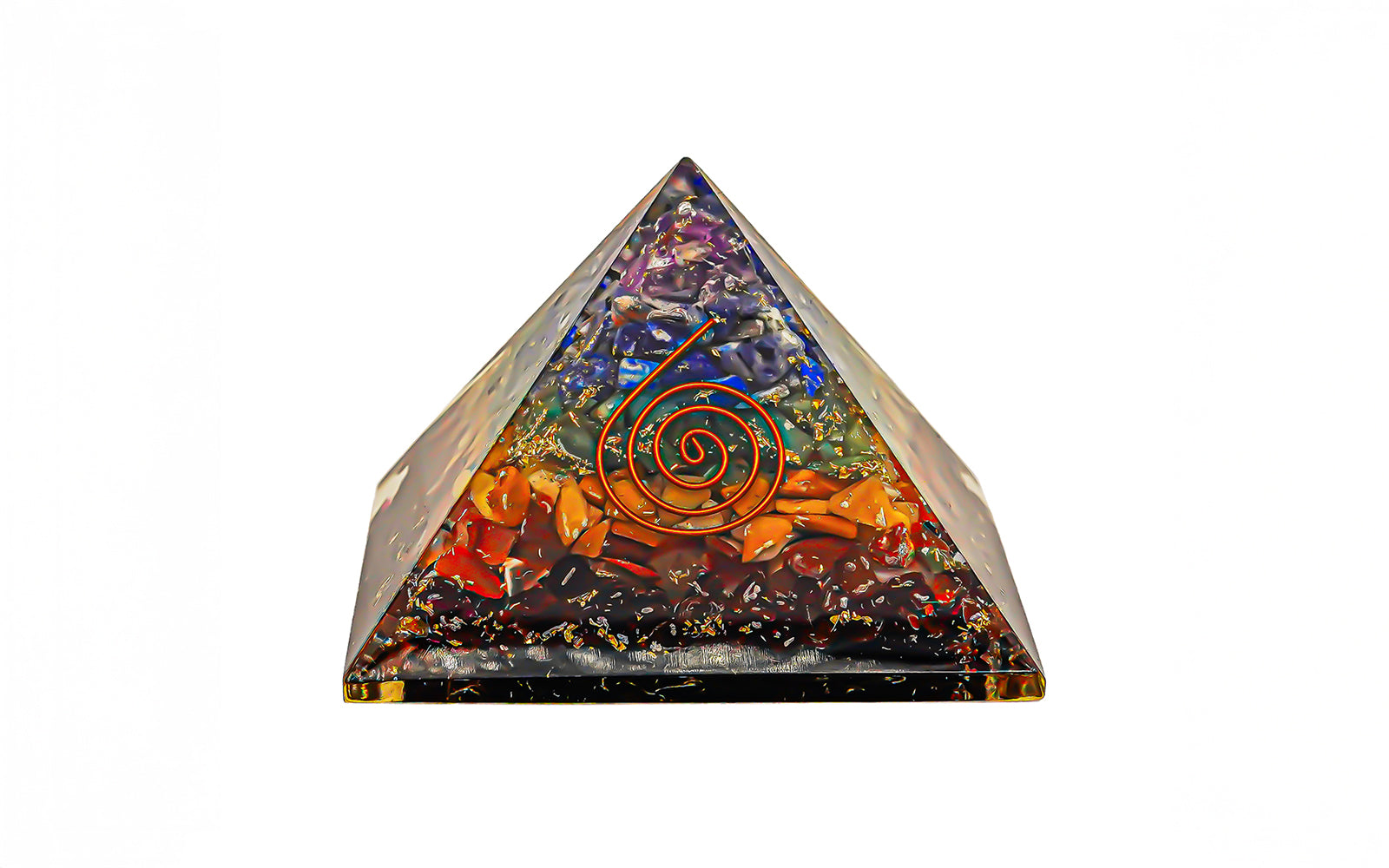 7 Chakra Onyx Pyramid