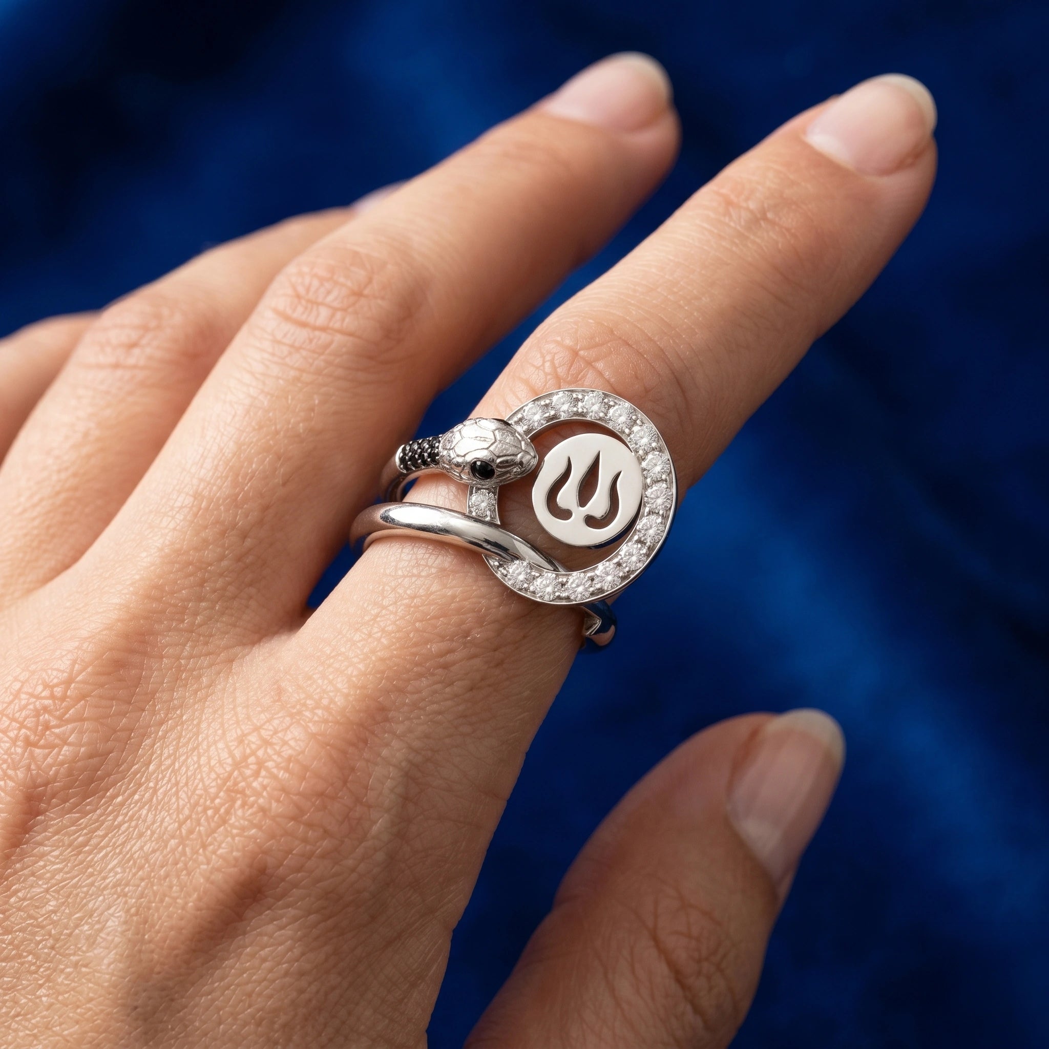 Om Halo Silver Ring
