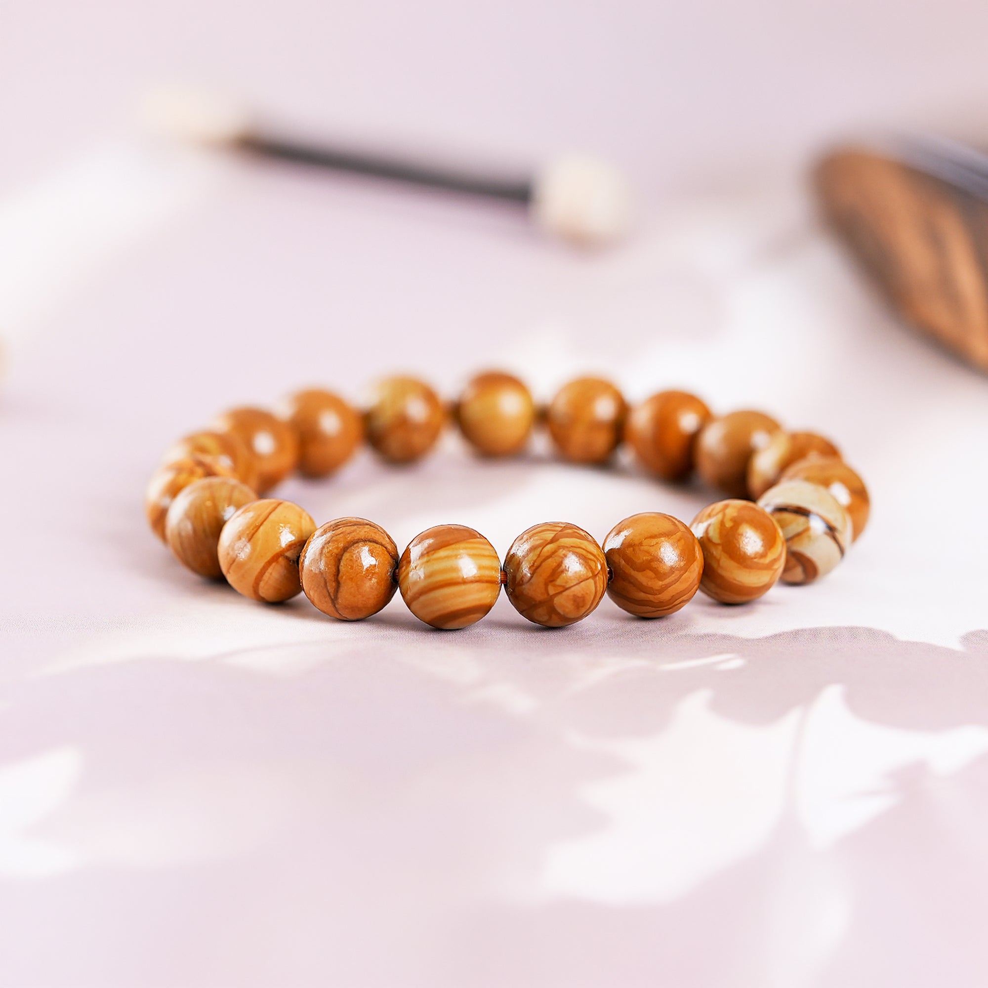 Camel Jasper Bracelet – Grounding, Calm & Stability