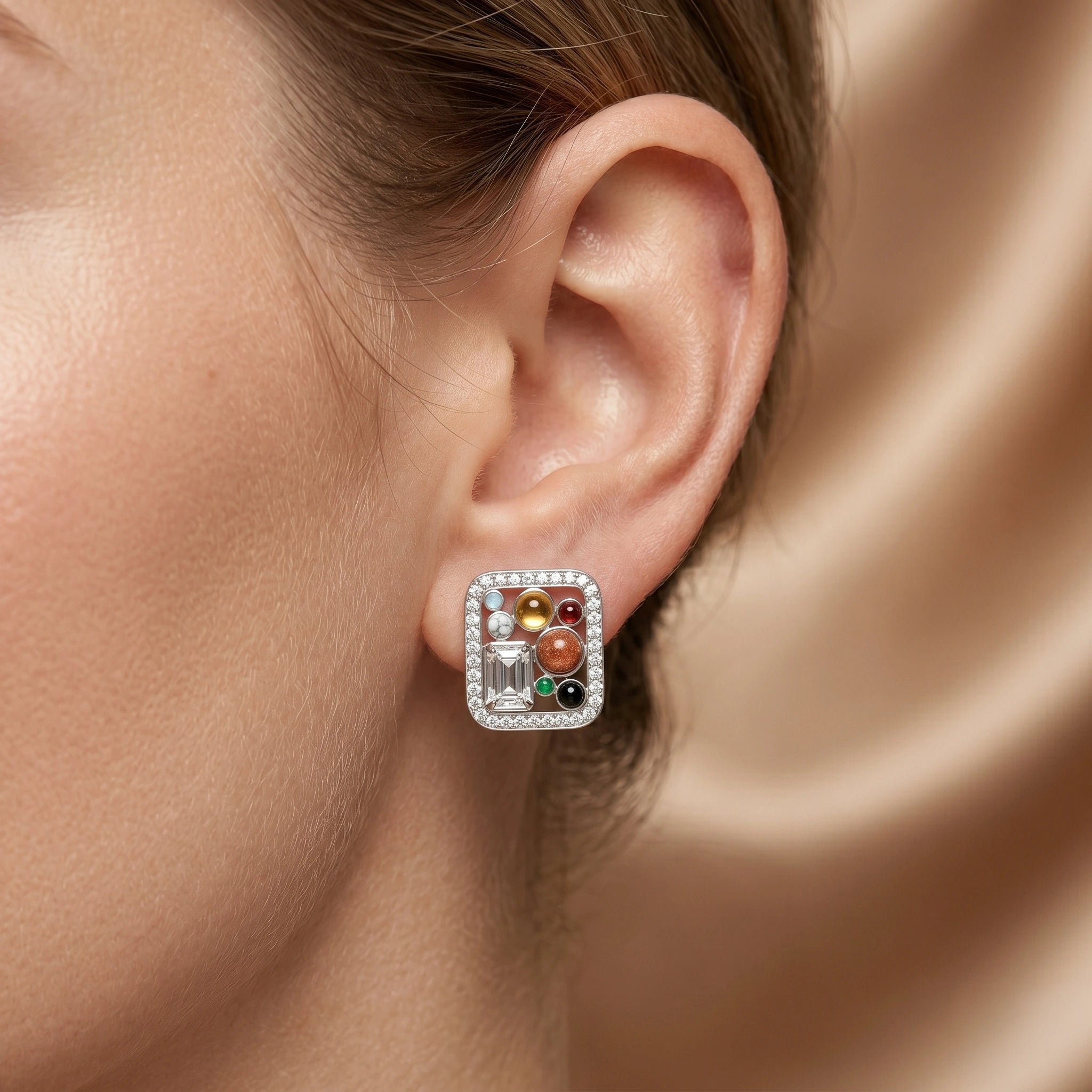 Navratna Style earrings