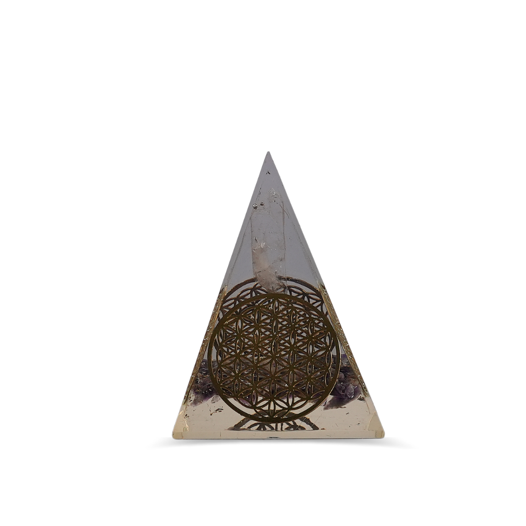Amethyst Orgonite Nubian Pyramid – for Positive Energy