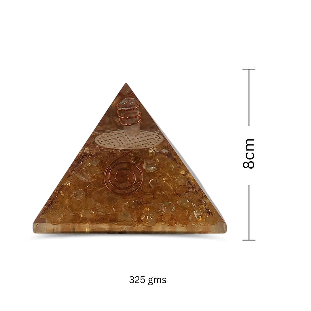 Citrine Orgonite Pyramid/Orgone Pyramid