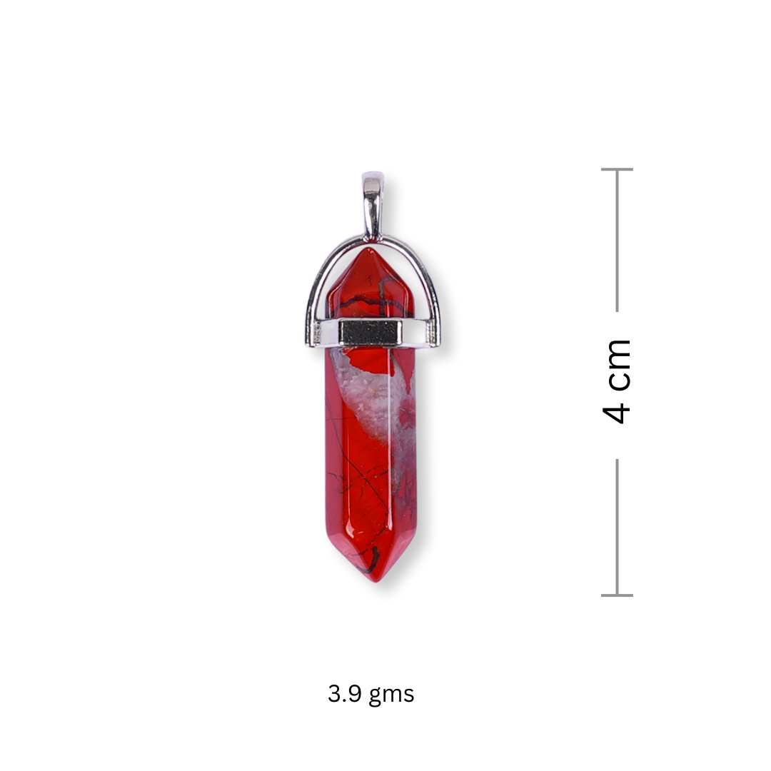 Red Jasper Double Terminated Pencil Pendant